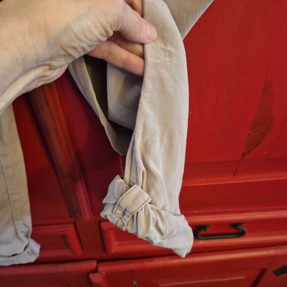 Maurices Size 16 Mauve Roll Bottom Pants Capris Pink Spring Summer Weight EUC - Picture 3 of 3